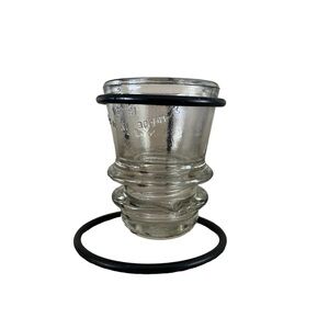 Antique Whitall Tatum No. 2 Glass Insulator – Repurposed Tea Light Candle Holder